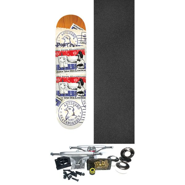 Anti Hero Skateboards Daan Van Der Linden Postal Skateboard Deck - 8.5" x 31.85" - Complete Skateboard Bundle